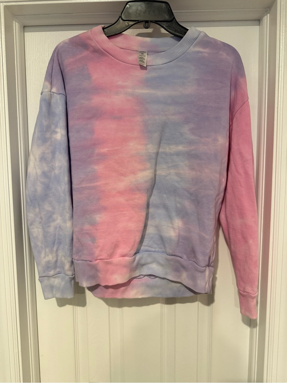 90 Degree By Reflex Pastel Tie-Dye Crewneck - Pink & Lavender size Medium